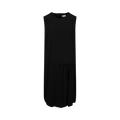 Ferragamo Sleeveless Pleated Silk Dress "Black"