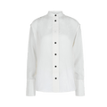 Ferragamo Irregular Pleat Blouse "White"