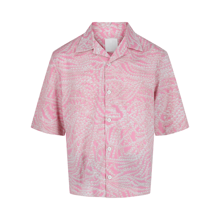 Givenchy Pearl Print Hawaiian Shirt "Pink/White"