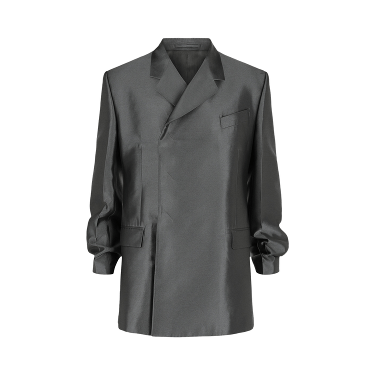Ferragamo Double Breasted Jacket "Dark Grey"