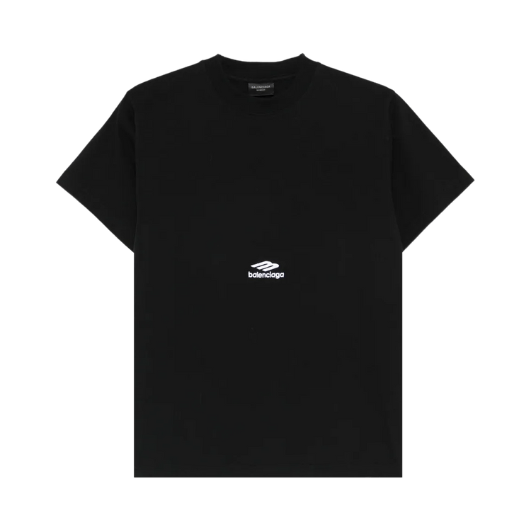 Balenciaga Short-Sleeve Crew Neck T-Shirt "Black/White"