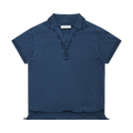 Kiko Kostadinov Overdyed Cotton Otak Polo Shirt "Navy"