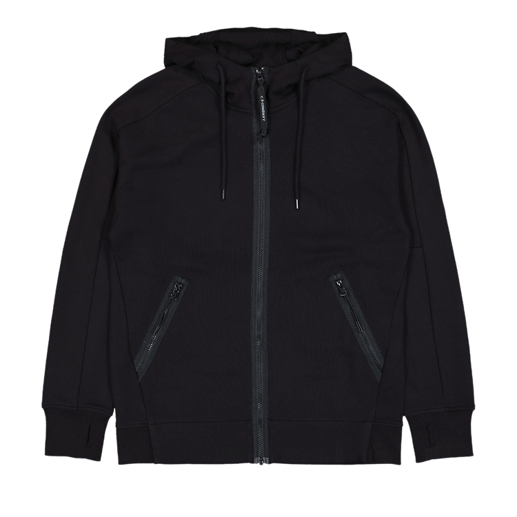 C.P. Company Diagonal Raised Fleece Goggle Sweatshirt "Black"