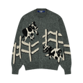 Junya Watanabe Knitted Cardigan "Navy/Green"