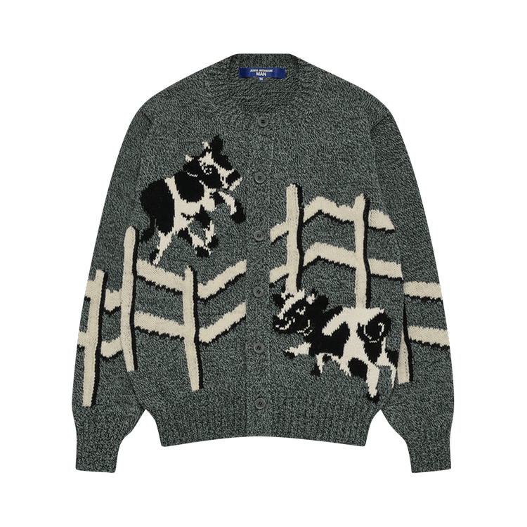 Junya Watanabe Knitted Cardigan "Navy/Green"