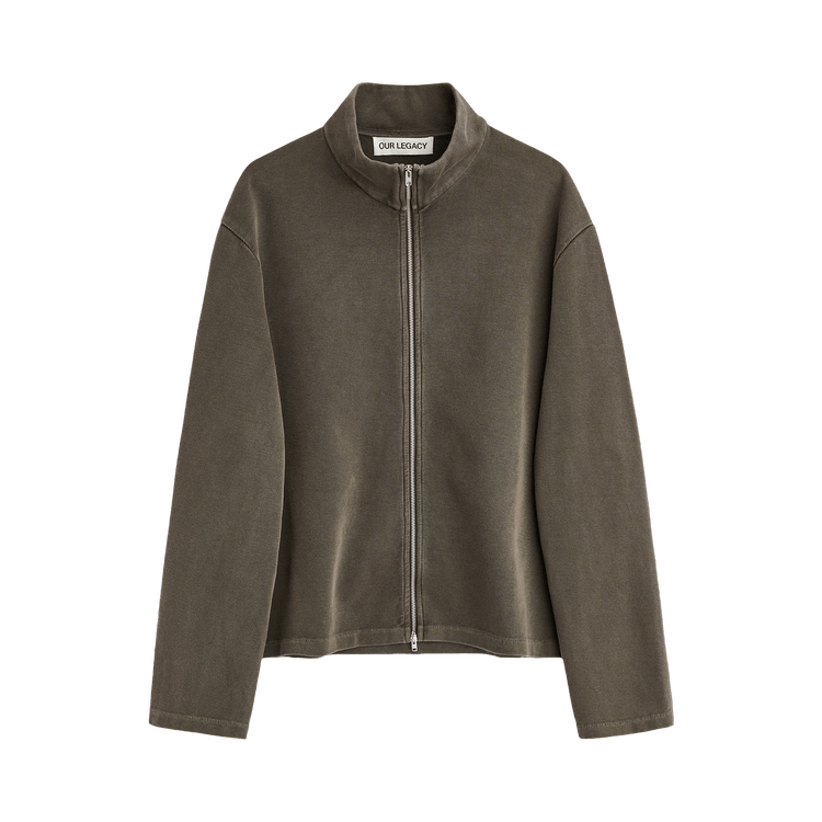 Our Legacy Shrunken Full-Zip "Worn Graphite Athletic Rib"