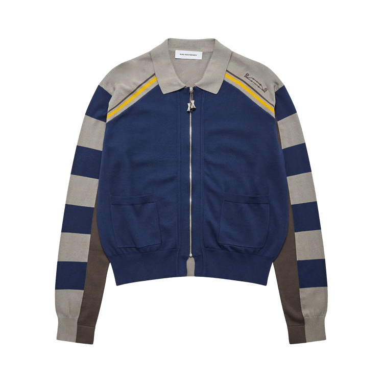 Kiko Kostadinov Combed Cotton Kest Cardigan "Navy/Anchor"