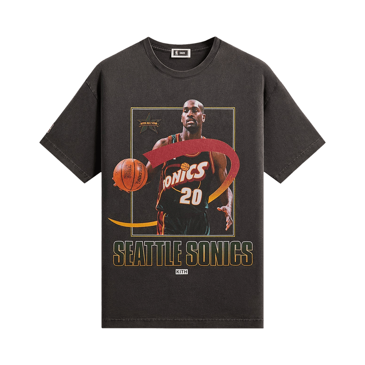 Kith For NBA All-Star Seattle Supersonics Gary Payton Vintage Tee "Black"