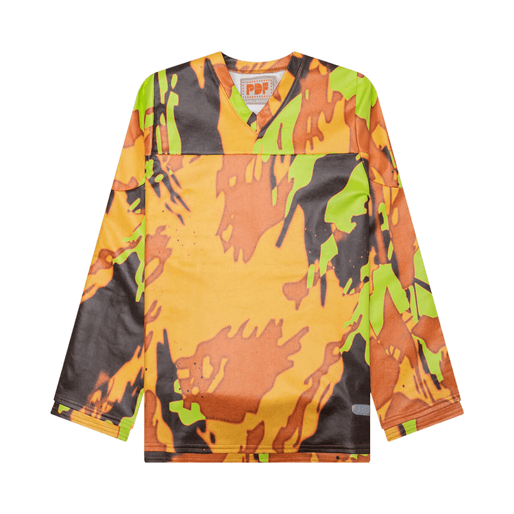 PDF Leather Long-Sleeve Tee "Camou"