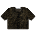 Alexander Wang Leopard Cropped Tee Shirt "Brown"