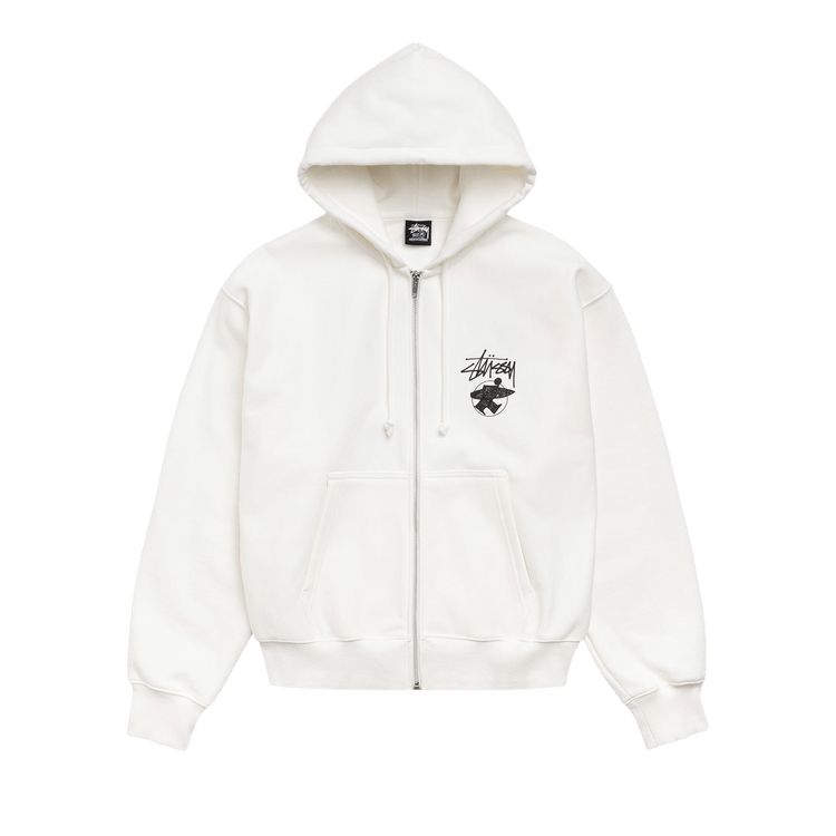 Stussy Long Haul Zip Hoodie "Off White"