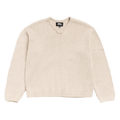 Stussy Roll V Neck Sweater "Oatmeal"