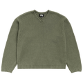 Stussy Roll V Neck Sweater "Olive"