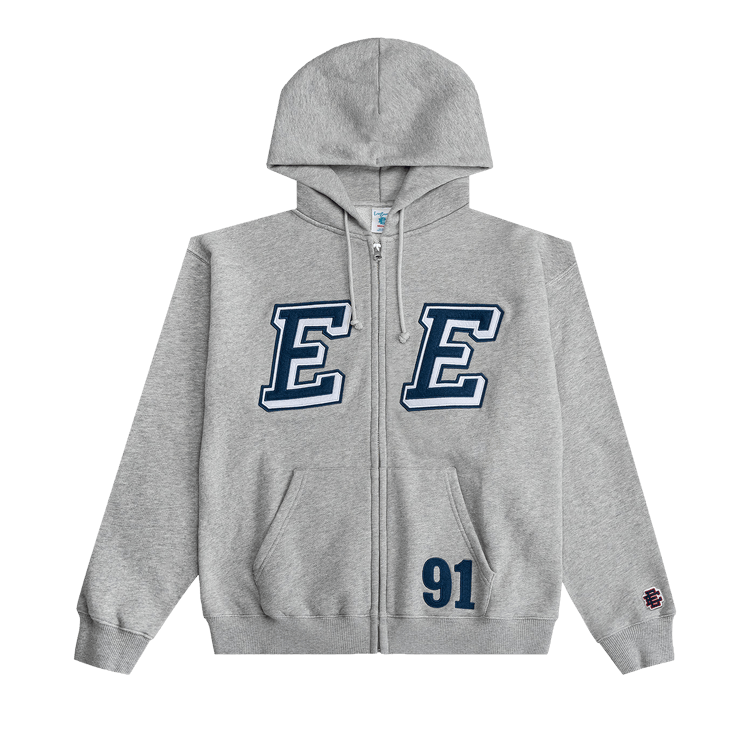 Eric Emanuel EE Felt Zip-Up Hoodie "Heather Grey"