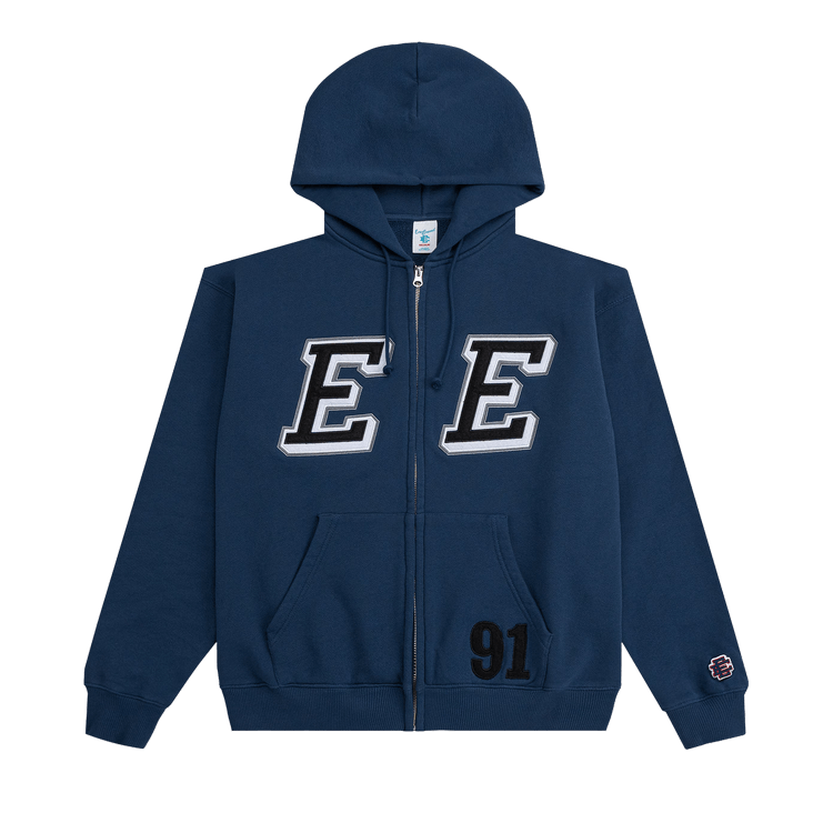 Eric Emanuel EE Felt Zip-Up Hoodie "Navy"