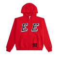Eric Emanuel EE Felt Zip-Up Hoodie "Red"
