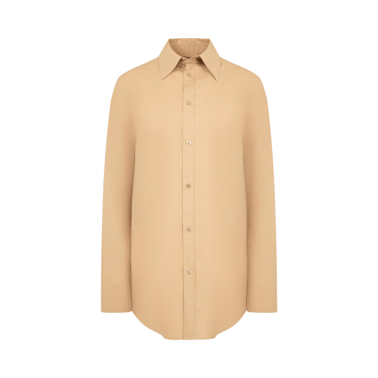 Saint Laurent Embroidered B/D/F Shirt "Chatain"