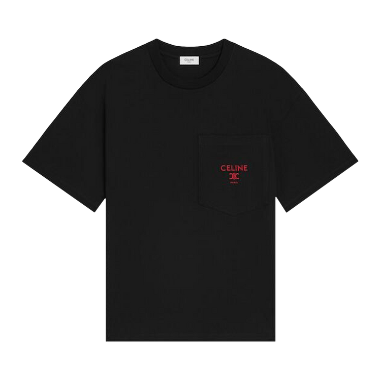 CELINE Relaxed T-Shirt "Black/Rouge Cerise"