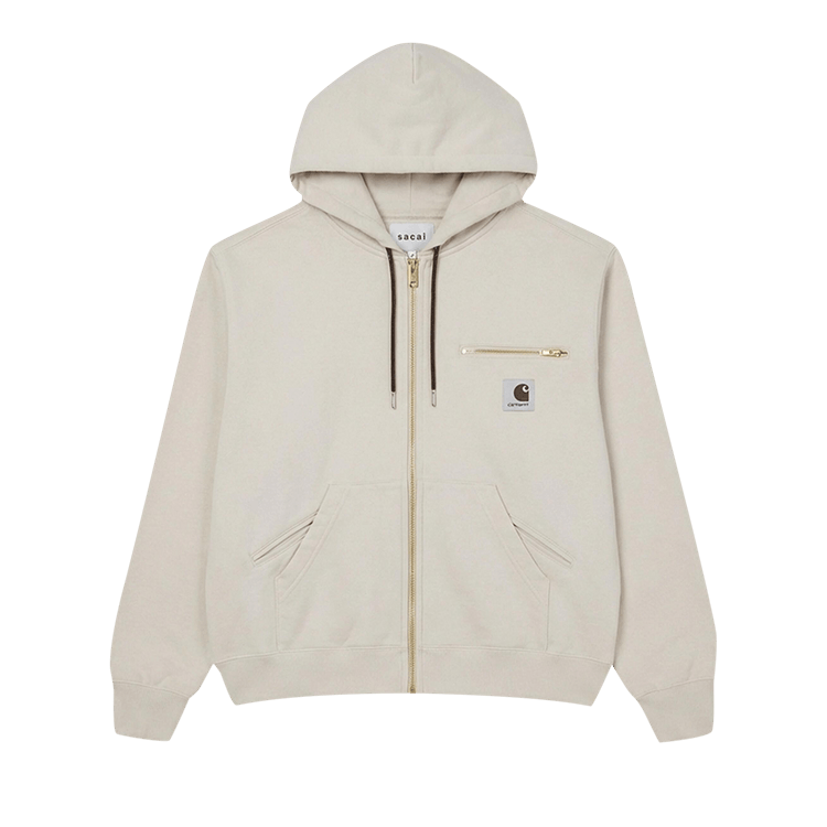 Sacai x Carhartt WIP Cotton Jersey Hoodie "Ivory"