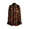R13 Drop Neck Shirt "Orange/Multicolor Floral"