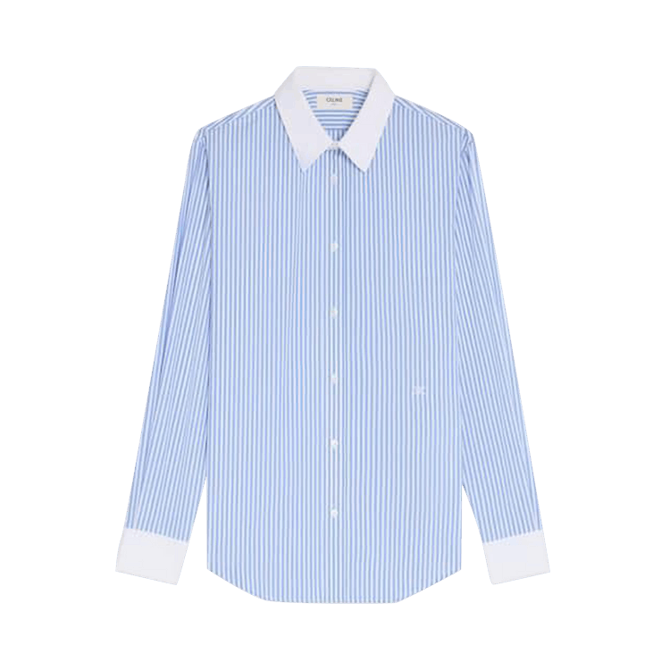CELINE Classic Shirt "Craie/Bleu Ciel"