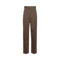 Bottega Veneta Wool Stretch Tricotine Melange Trousers "Ebony/Light Jute"