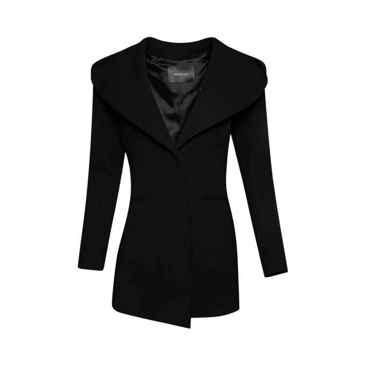 Mugler Hooded Tailored Jacket "Black"
