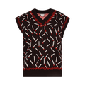 Bottega Veneta Gilet "Ebony/Chalk/Tomato"