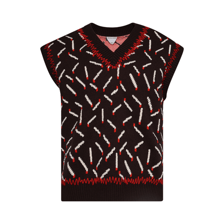 Bottega Veneta Gilet "Ebony/Chalk/Tomato"