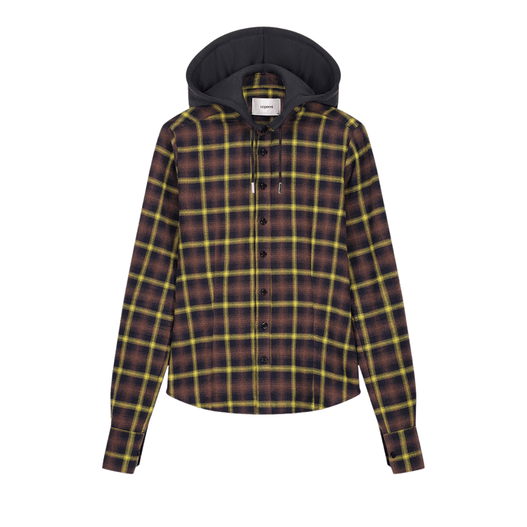 Coperni Hooded Shirt "Brown"