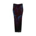 Mugler Floral Print Mesh Skirt "Blue/Red Flowers"