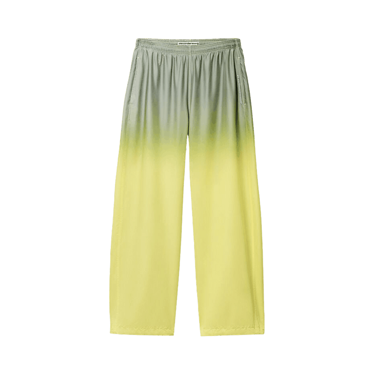 Alexander Wang Reflective Mid-Rise Track Pant "Silver/Yellow"