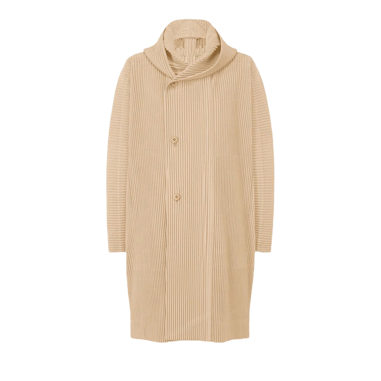 Homme Plissé Issey Miyake Coat "Ammonite Beige"