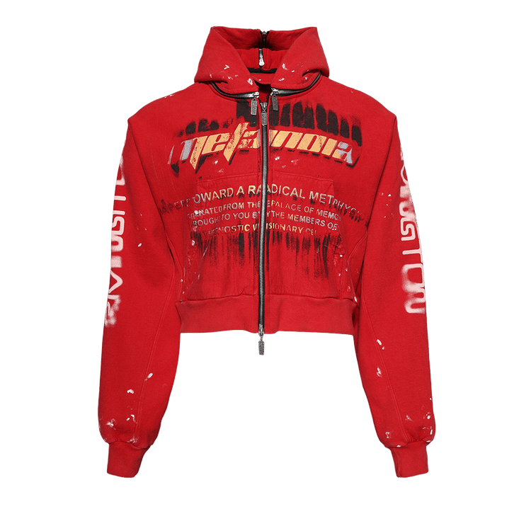RIVINGTON roi Rebis Radical Paper Rose Zip Hoodie "Meta Red"