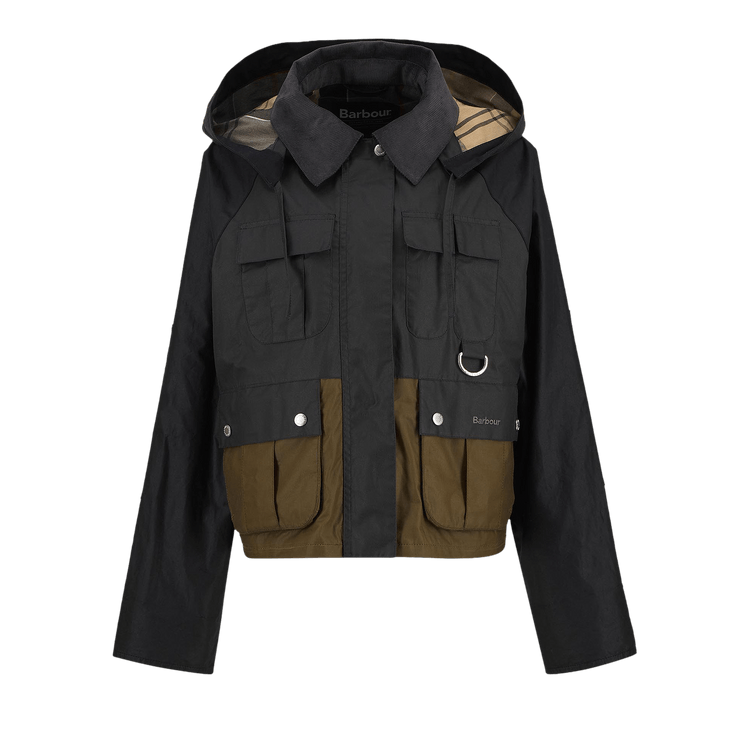 Barbour Liza Wax Jacket "Black/Grey/Sand/Dress"