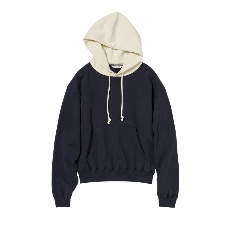 Auralee Smooth Soft Pullover Parka "Dark Navy/Smoky White"