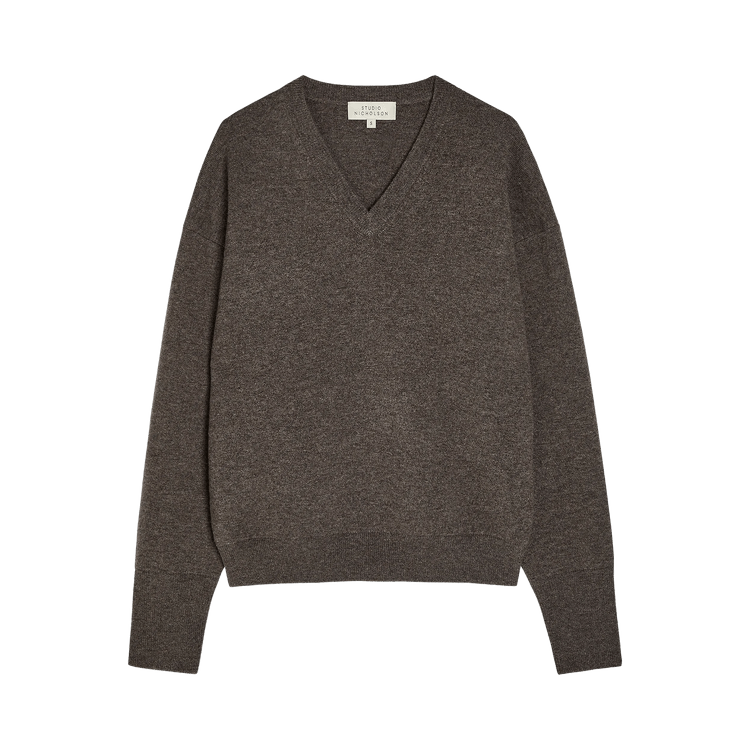Studio Nicholson Cashmere V Neck Jumper "Mouse"