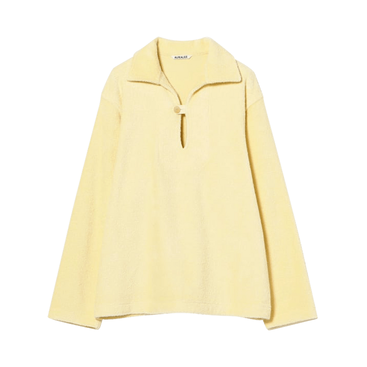 Auralee Pile Pullover Shirt "Light Yellow"