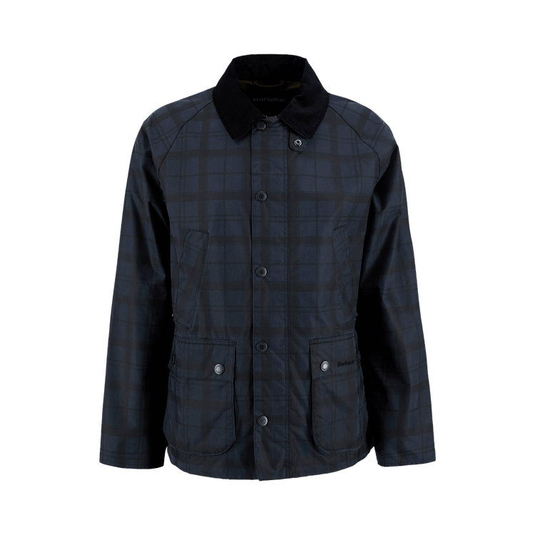 Barbour Tartan Ambleside Wax Jacket "Navy"