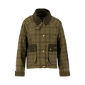 Barbour Tartan Cropped Beadnell Jacket "Dusky Green/Highland"