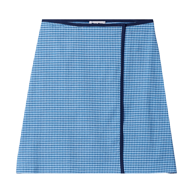 Miu Miu Jacquard Jersey Skirt "Bianco/Azzurro"