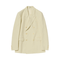 Auralee Ox Double Breasted Jacket "Lime Beige"