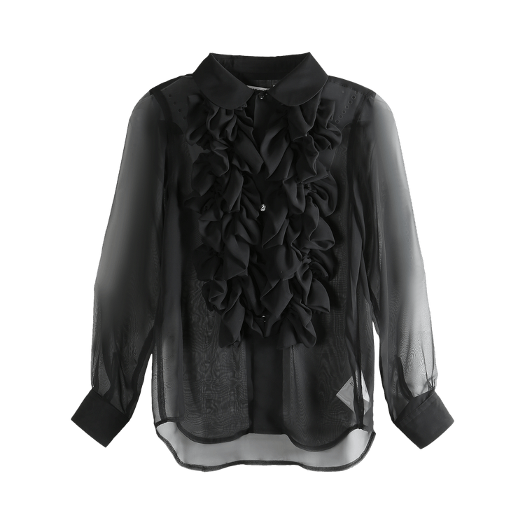 Comme des Garçons Flower-Detail Blouse "Black"