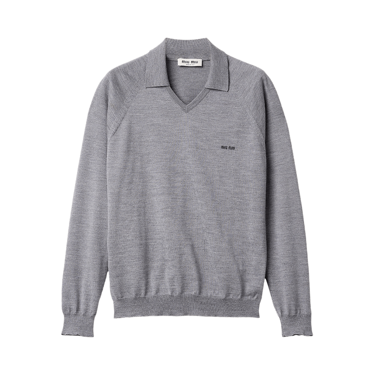 Miu Miu V-Neck Pullover "Grey/Black"