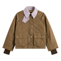 Barbour Cropped Beadnell Wax Jacket "Sand/Dress"