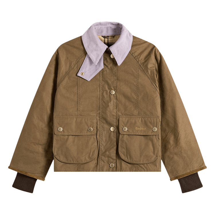 Barbour Cropped Beadnell Wax Jacket "Sand/Dress"