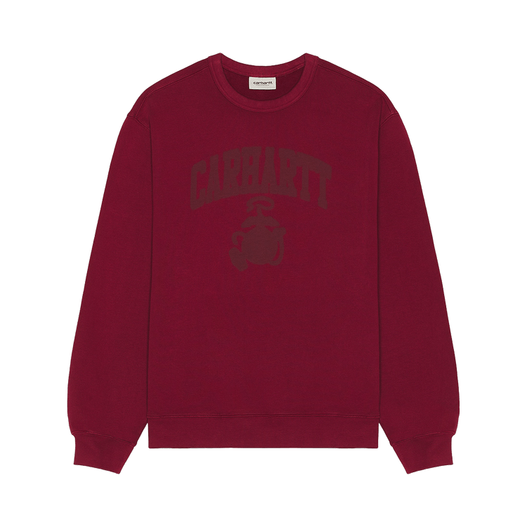 Carhartt WIP Faded Pond Corps Crewneck Sweatshirt "Marsala (Heavy Stone Wash)"