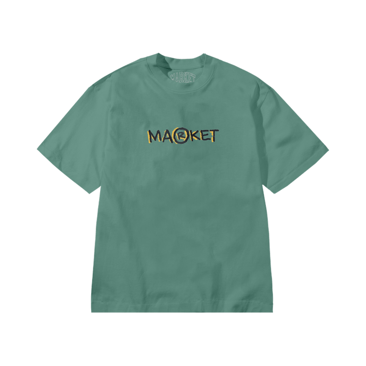 Market Smiley Doodle T-Shirt "Malachite Green"