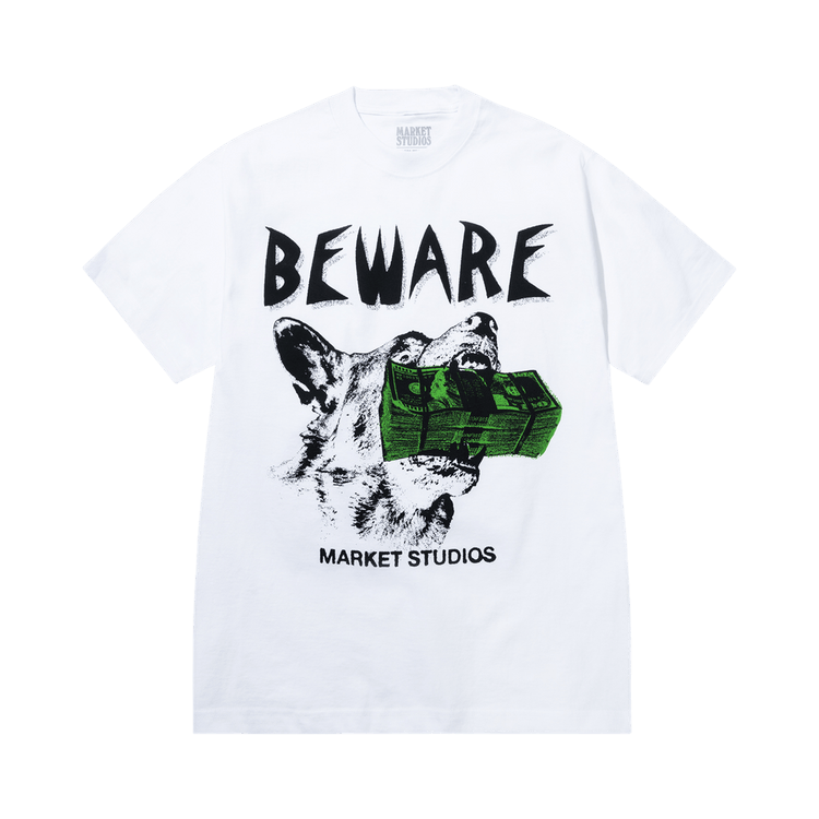 Market Beware My Income T-Shirt "White"