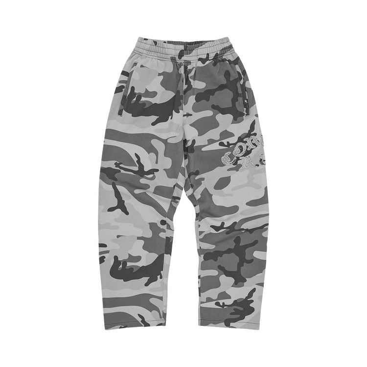 Corteiz Diplomatic Open Hem Sweatpant "Washed Camo"